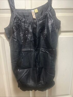 Eyeshadow Black Sequin Bubble Hem Dress for Girls